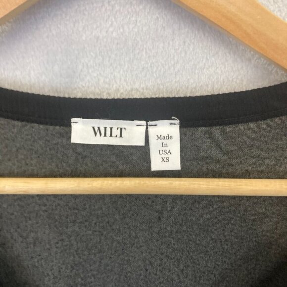 WILT Slouchy Velour Cardigan Sweater Black Womens XS Velour Made In USA Boxy - Picture 4 of 12